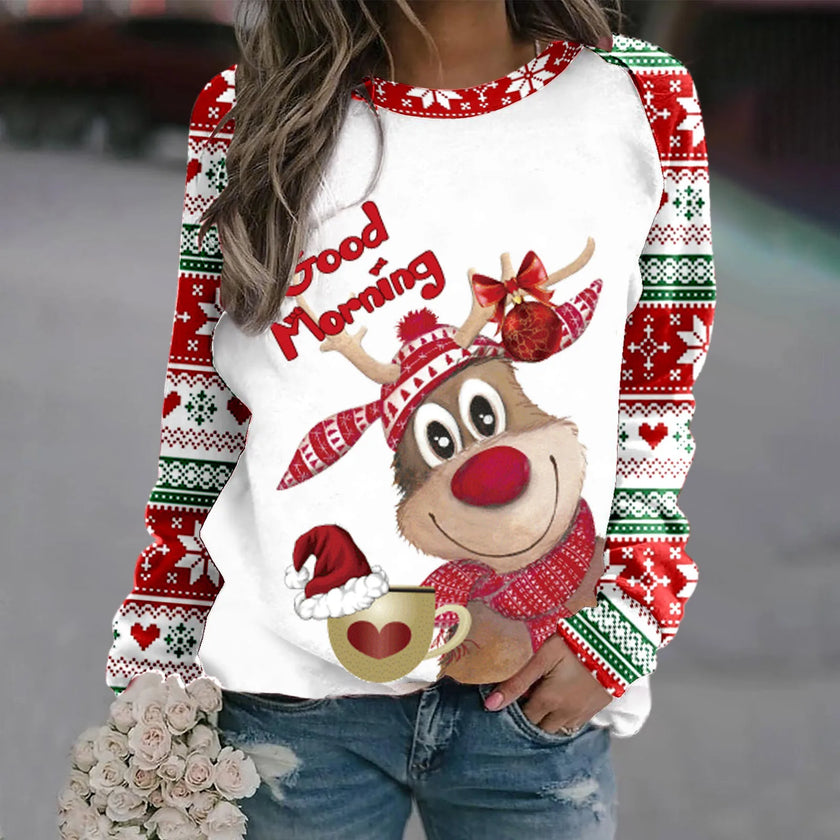 Clara – Christmas Jumper Women’s Stylish 3D Print | Pullover 10