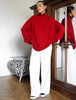Oversized Knit Sweater Red