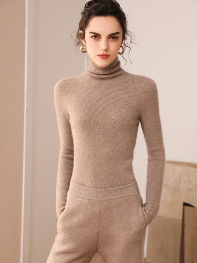 Clara – Cashmere Sweater Women + Women’s - Elegant/Slim | Turtleneck Top 1