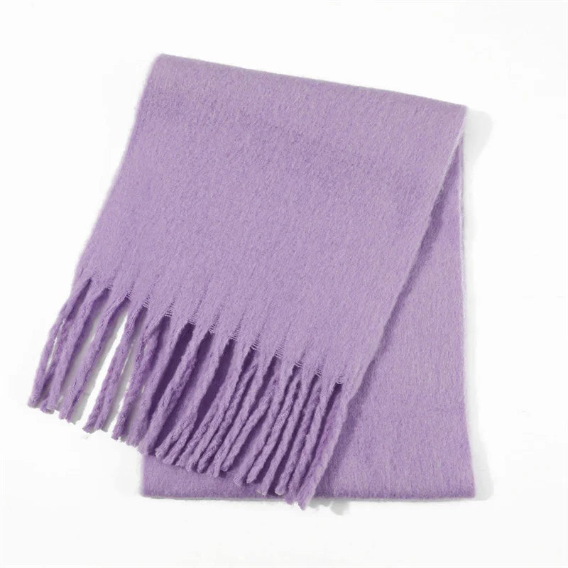 Luxury Winter Scarf Solid Color