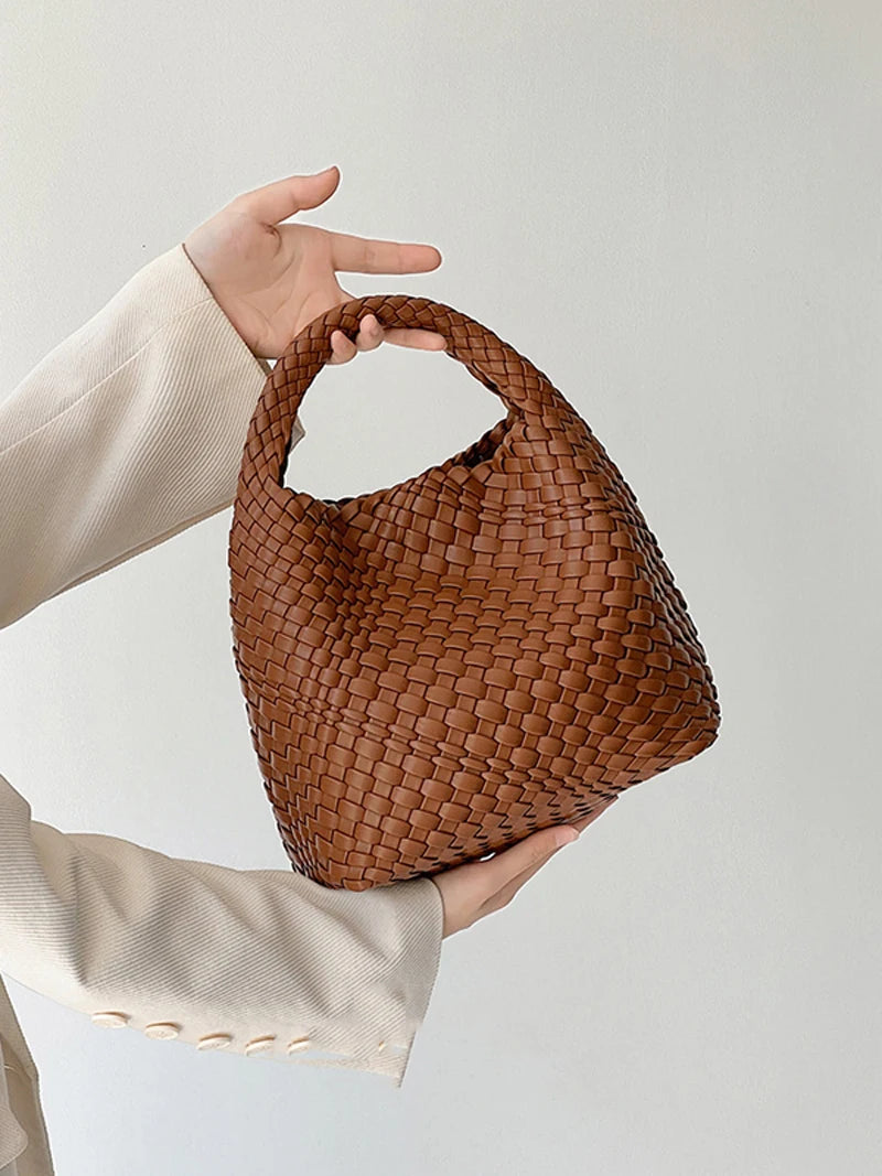Selma | Woven Leather Shoulder Hand Bag