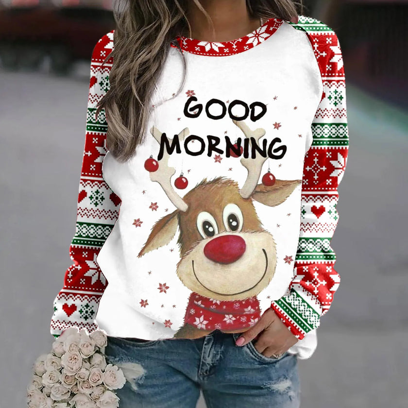 Clara – Christmas Jumper Women’s Stylish 3D Print | Pullover 8