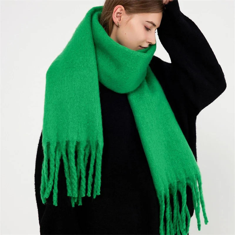 Luxury Winter Scarf Solid Color