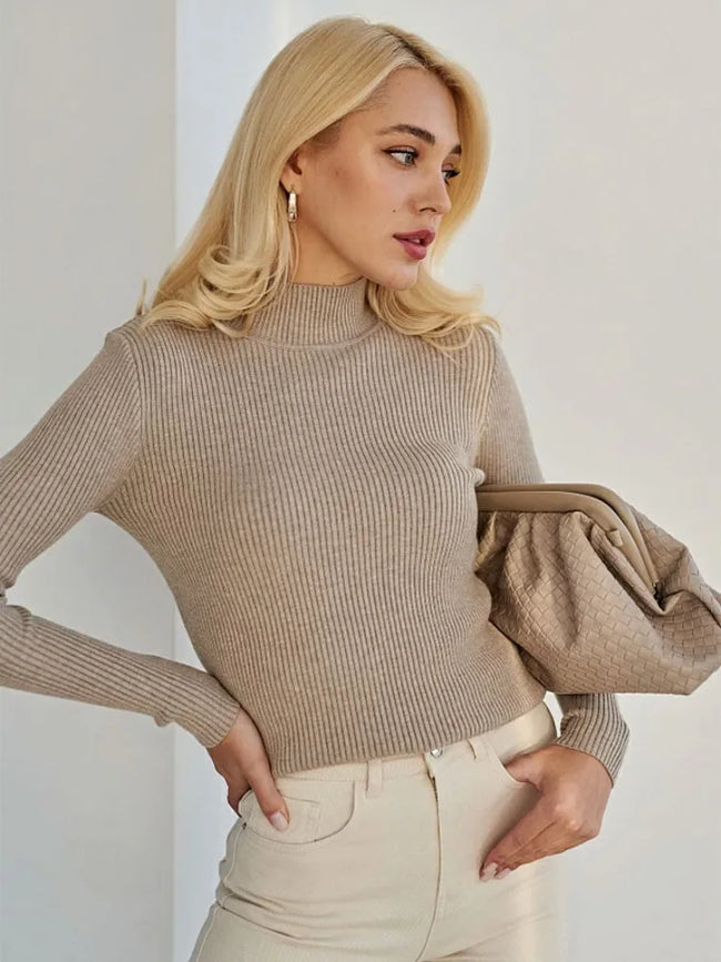 Ribbed Turtleneck Sweater