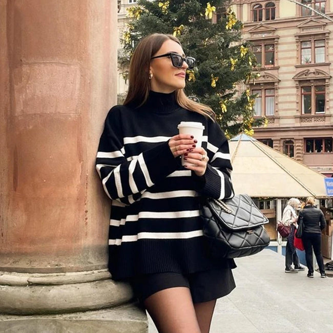 Bella – Turtleneck Top Women’s Cozy Stylish Sweater 1