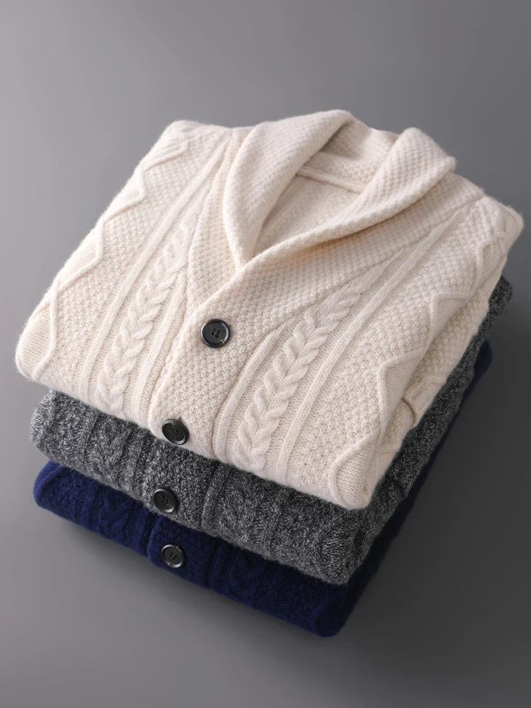 Alex – Men's Cardigan Knitted Stylish Casual | Merino Wool Sweater 6