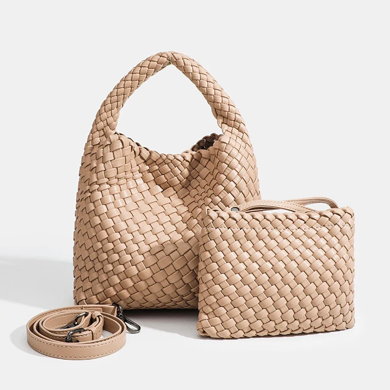 Selma | Woven Leather Shoulder Hand Bag