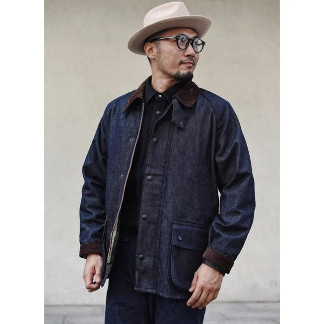 Zane – Men’s Rustic Denim Trench Coat | Durable Elegance 1