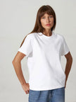 Women’s cotton T-shirt by FJØRNA, casual top with short sleeves and round neckline, soft fabric and comfortable fit.