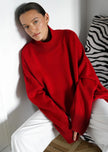 Oversized Knit Sweater Red