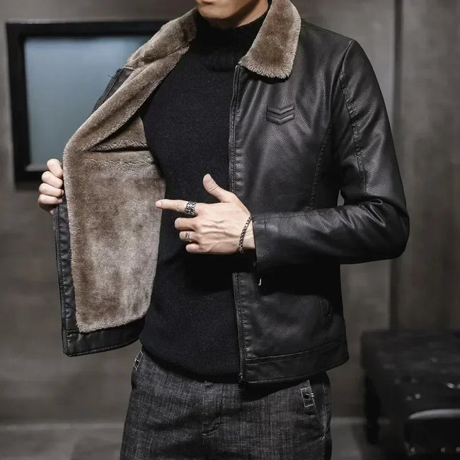 Alex – Leather Jacket + Men’s - Stylish/Warm | Winter Coat 1
