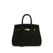 Kelly | Suede Shoulder Bag with Gold Hardware