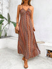 FJØRNA Julia casual vacation maxi dress for women, lightweight floral dress with relaxed fit and elegant design.