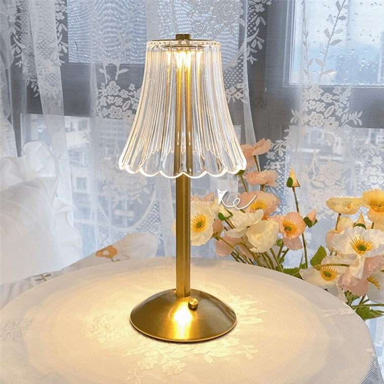 Alise - Golden Crystal Rechargeable Table Lamp