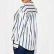 FJØRNA satin blouse for women, elegant long-sleeve top with a smooth, shiny fabric, perfect for stylish and sophisticated looks
