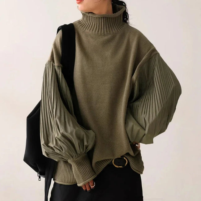 Emma – Turtleneck Top Women’s Elegant | Sweater Coat 1