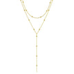 Lily | Elegant Layered Y-Necklace with Dainty Beads – Gold & Silver