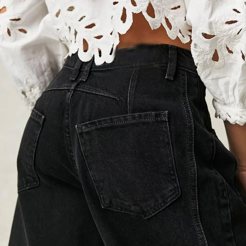 Everly Barrel-Leg Denims