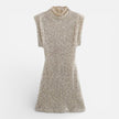 FJØRNA women's slim fit sequin mini dress with elegant design, suitable for cocktail parties and special occasions.