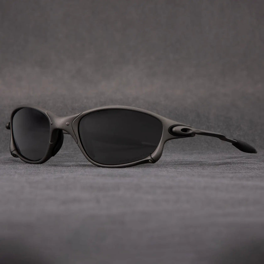 FJØRNA polarized men's sunglasses with black frames and tinted lenses, stylish men's accessory for sun protection.