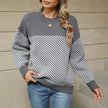 Striped Knit Sweater Soft Acrylic
