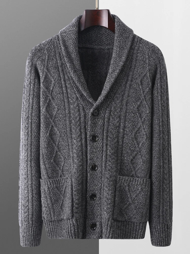 Alex – Men's Cardigan Knitted Stylish Casual | Merino Wool Sweater 4