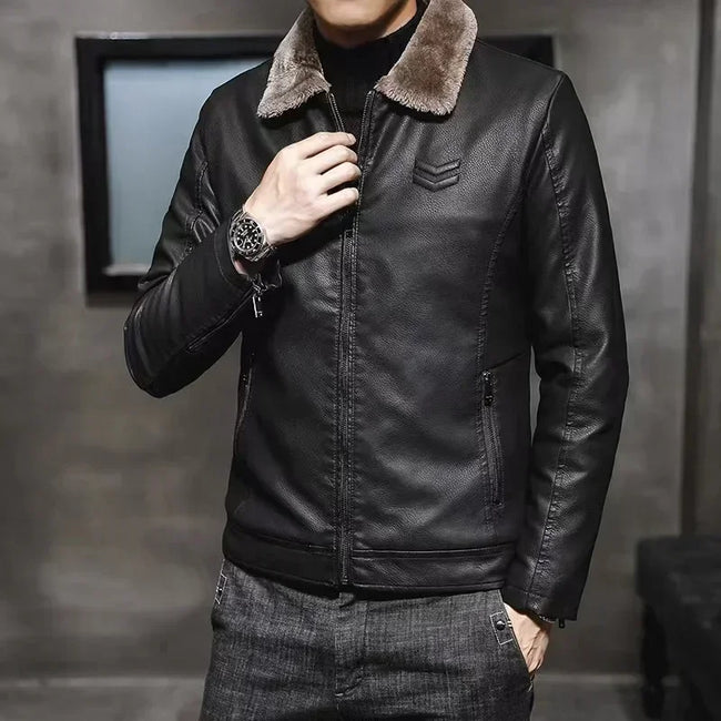 Alex – Leather Jacket + Men’s - Stylish/Warm | Winter Coat 2
