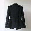 Elina – Tailored Wool-Blend Coat with Gold Details