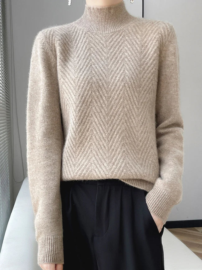 Mia – Turtleneck Top Women’s Chic Knit Sweater 1