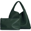 Ingrid | Handwoven Faux Leather Tote Bag with Clutch – Chic & Spacious