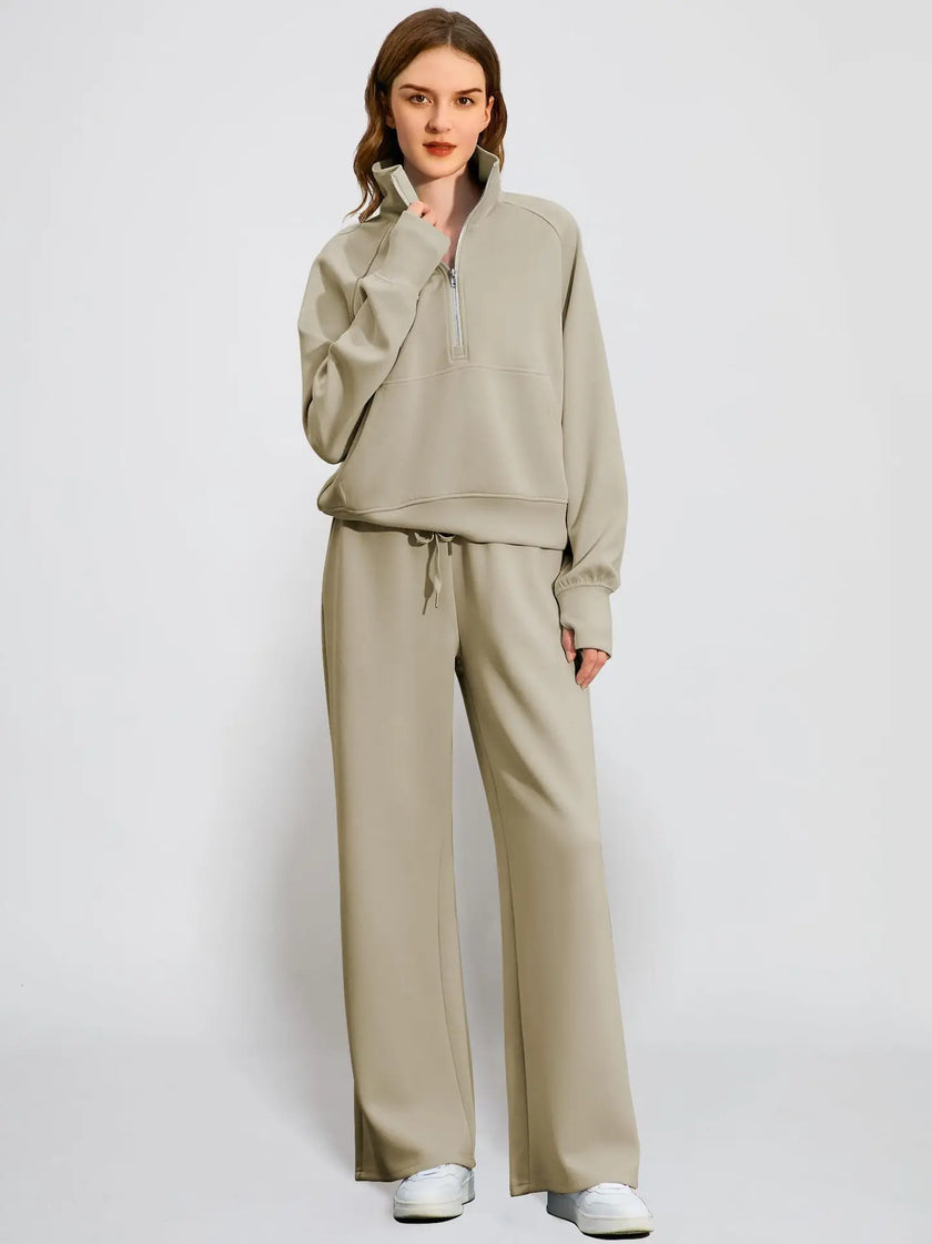 Casual Two Piece Set Half Zip 15