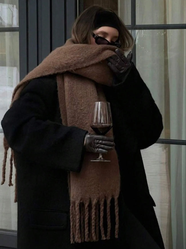 Luxury Winter Scarf Solid Color