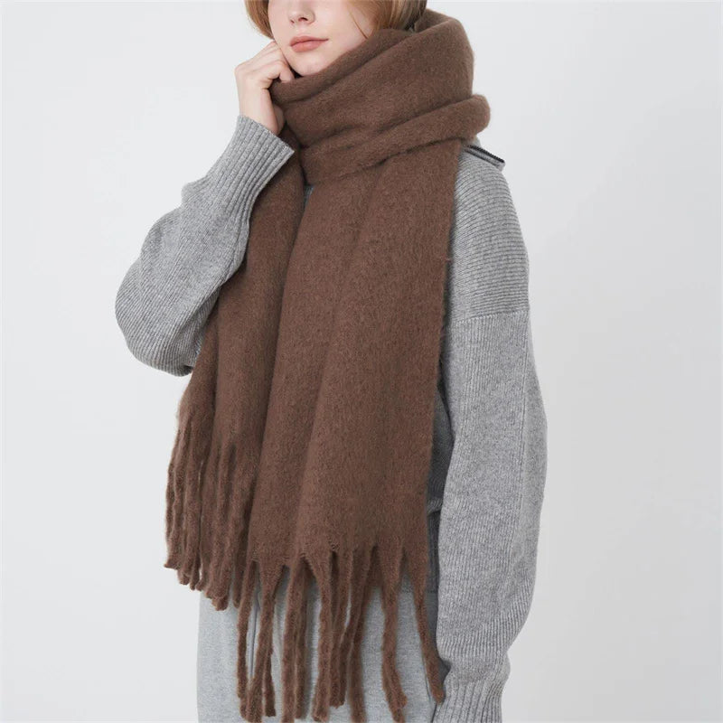 Luxury Winter Scarf Solid Color