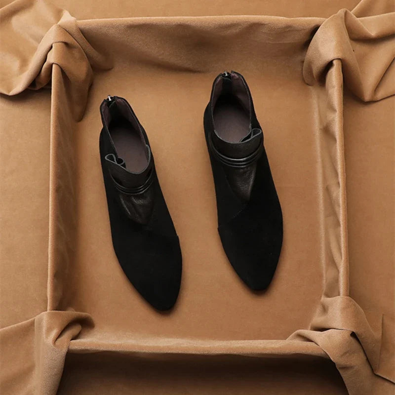 Suede Pointed-Toe Boots - 16