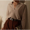 Knit Polo Top Women Collar