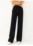 Women’s wide-leg Merino wool joggers by FJØRNA, soft and cozy pants with a relaxed fit, ideal for comfortable casual wear.