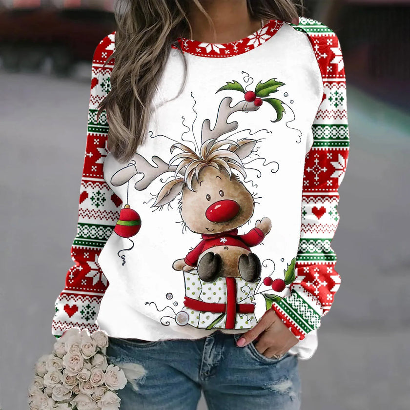 Clara – Christmas Jumper Women’s Stylish 3D Print | Pullover 18