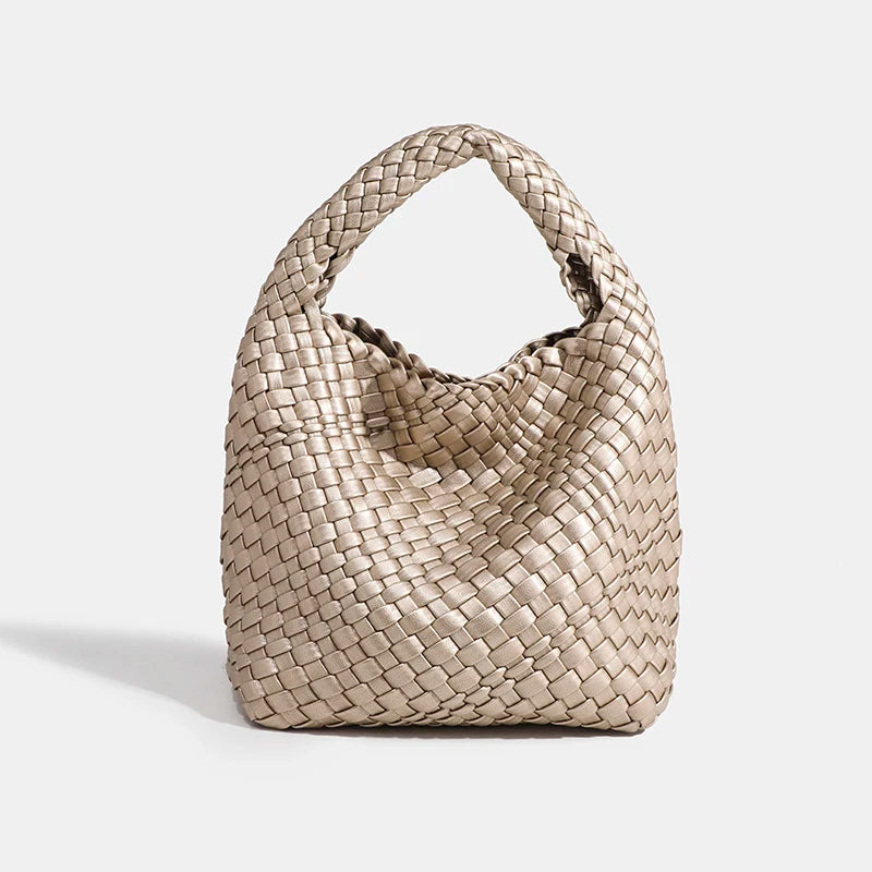 Selma | Woven Leather Shoulder Hand Bag