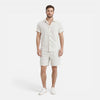 Men's lightweight summer shirt and shorts set by FJØRNA, casual co-ord with breathable fabric and relaxed fit.