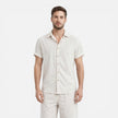 Men's lightweight summer shirt and shorts set by FJØRNA, casual and comfortable co-ord for warm weather wear.