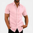 Men's lightweight breathable short sleeve shirt by FJØRNA, slim fit summer shirt in classic design.