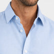 Men's lightweight, breathable short sleeve summer shirt by FJØRNA, slim fit and casual style, shown in a natural relaxed pose.