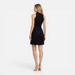 Elegant women's sleeveless sheath dress by FJØRNA, tailored office mini dress perfect for professional and stylish occasions.