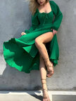 Slit Women's Midi Dress - Day to Night Style