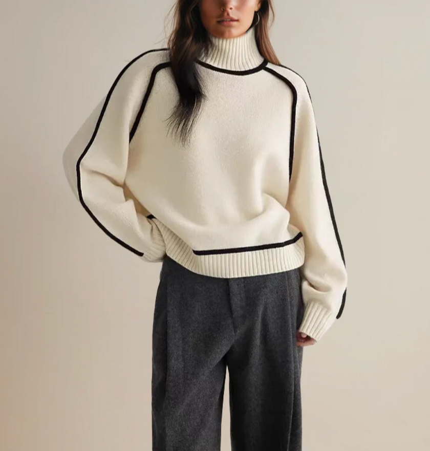 Elegant Knit Turtleneck Sweater - 14