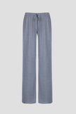 Women's Pants with Drawstring and Striped Print