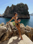 FJØRNA women's feminine cut bikini set with stylish top and bottom, ideal for swimwear and beachwear fashion.