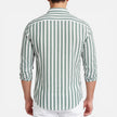 Men's striped cotton shirt by FJØRNA, breathable slim fit men's shirt with a classic style and bold stripe pattern.