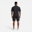 Men's structured knit polo shorts set by FJØRNA, breathable summer two-piece outfit for men, featuring a classic polo and matching shorts.
