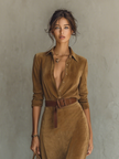 Suede Maxi Dress For Women